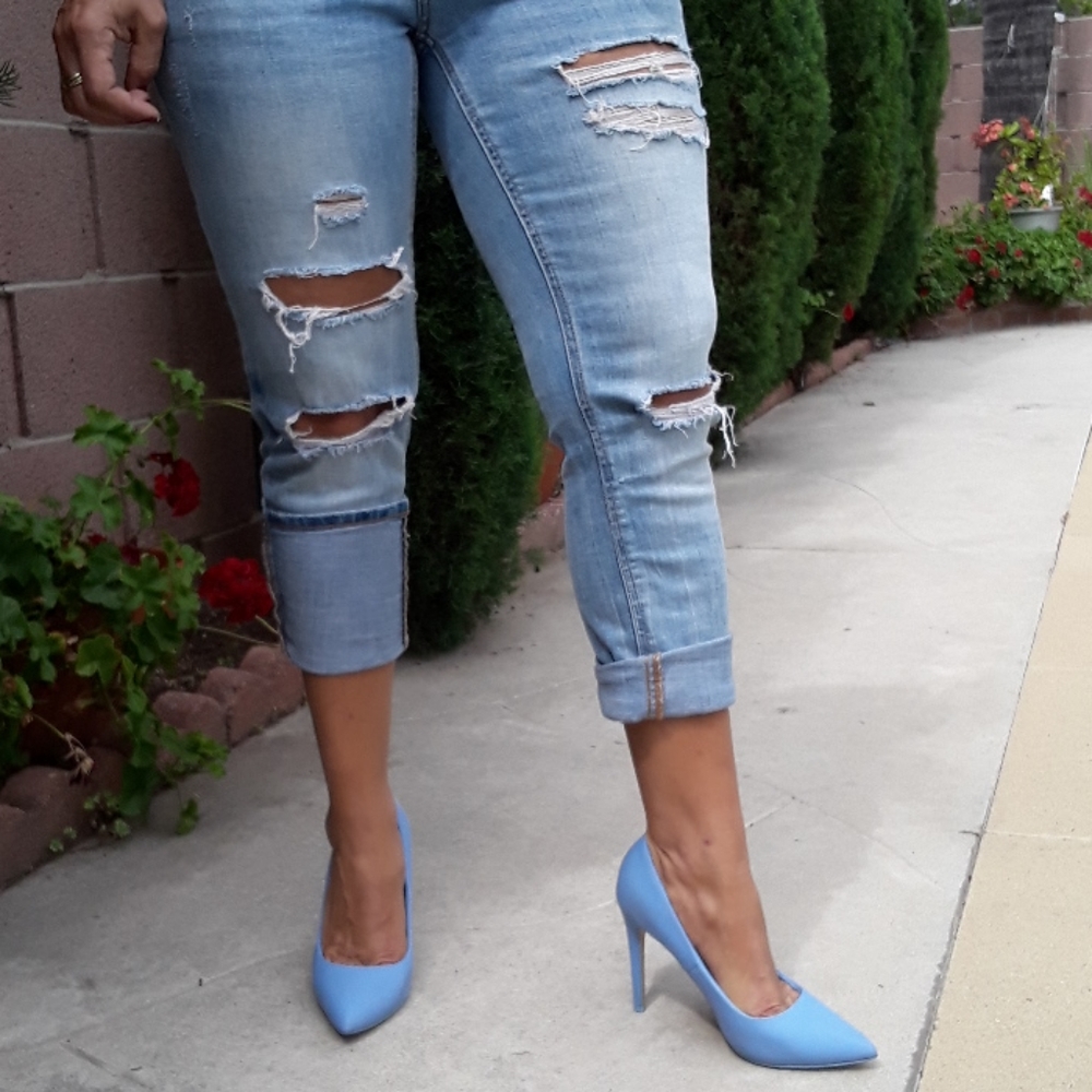 Jean's heels sz 6